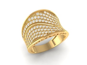 diamond ring women 94 jewelry fashion accessories gold woman design rings 3d print model - Mito3D