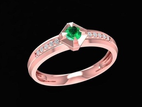 diamante anel mulheres 952 joalheria moda acessórios ouro mulher Projeto feng shui argolas 3d print model - Mito3D