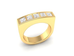 diamond ring women 95 jewelry fashion accessories gold man men woman unisex design rings 3d print model - Mito3D