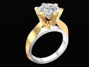 diamond ring women 967 jewelry fashion accessories gold design fengshui woman rings 3d print model - Mito3D