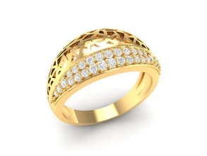 diamante anillo mujer 99 joyería joya Moda accesorios oro hombre hombres unisexo diseño anillos 3d print model - Mito3D
