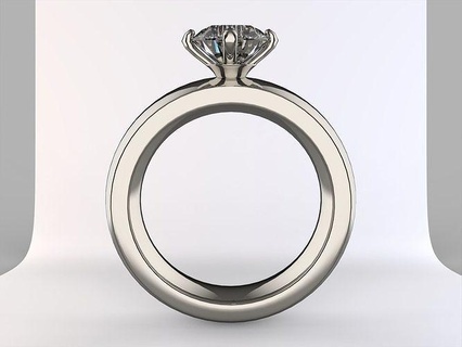 diamante anelli splendente lusso platino vuoto elegante gioielleria cromo argento gemma pacchetto romanza arte 3d print model - Mito3D