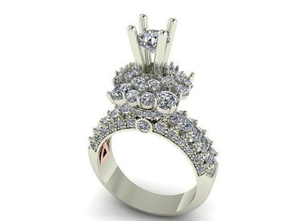 diamond rings gold jewelry printable 3d print model - Mito3D