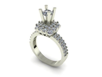 diamond rings printable ring fashion jewelry 3d print model - Mito3D
