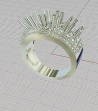 diamond rings jewelry diamonds emeralds jewellery style fashion challenge 3d print model - Mito3D