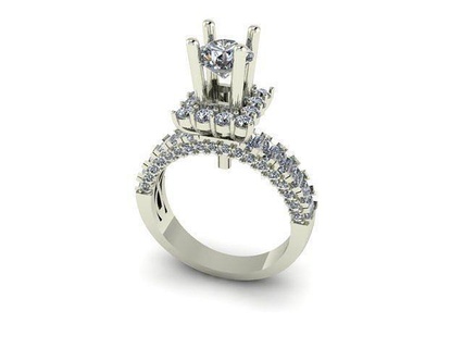 diamond rings jewelry gem printable 3d print model - Mito3D