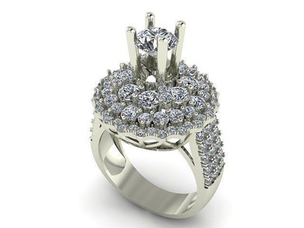diamante anelli gioielleria gemma stampabile 3d print model - Mito3D