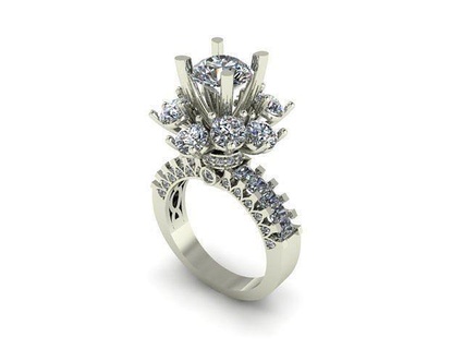 diamante anelli gioielleria splendente stampabile 3d print model - Mito3D