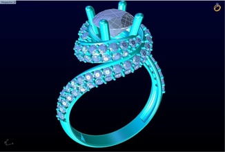 Diamant Ringe Damen Ring Frauen Schmuck Gold Silber Luxus Design Juwel Platin Saphir Rubin 3d print model - Mito3D