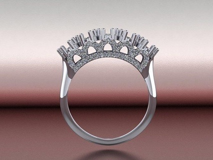 diamante anillos 145 joyería joya Boda compromiso platino Moda plata accesorio anillo oro brillante belleza zafiro rubí Diamante 3d print model - Mito3D
