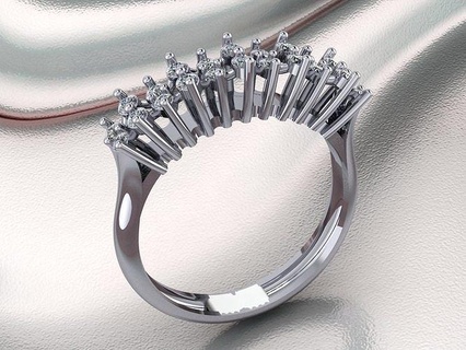 diamant anneaux 157 or bijoux bijou mariage gemme engagement sterling mode bague platine beauté engagem pendentif Collier saphir 3d print model - Mito3D