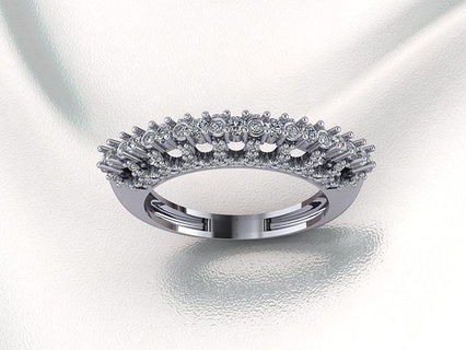 diamant anneaux 158 or bijoux bijou mariage gemme engagement mode bague brillant engagem beauté saphir rubis argent 3d print model - Mito3D