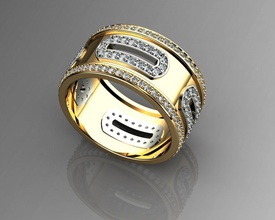diamante anelli di fidanzamento nozze anello matrimonio disco platino brillante gioielli dito d'oro prototipazione moda la sterlina diamanti gemma stampabile argento 3d print model - Mito3D