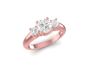 Diamant Rose Gold Ring 2340 Schmuck Mode Zubehör Männer Frau Frauen unisex Design Feng Shui Ringe 3d print model - Mito3D