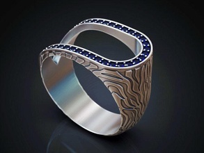 diamante rubí zafiro anillo mujer mujeres oro platino plata coctel joyería joya oxidado compromiso anillos 3d print model - Mito3D