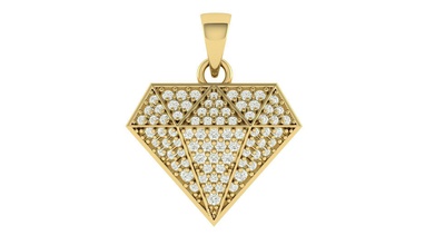forma de diamante pingente pandle diamondpendant 3dmodel diamantes cnc 3dprint printable luxo ouro platina prata o design amor valentine jóia a jewells jóias pingentes 3d print model - Mito3D