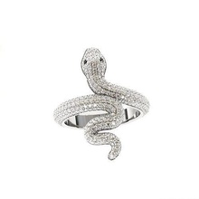 diamond snake ring-1 jewelry ring fashion girl bulgari 3dprint 3dfile free bvlgari rings silver precious printable jewel gold wedding luxury gem lighting solitaire 3d print model - Mito3D