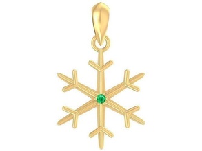diamond snowflake pendant 3068 jewelry fashion accessories gold woman women design pendants 3d print model - Mito3D