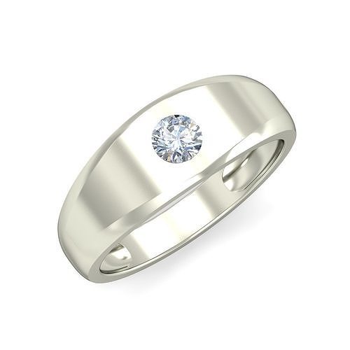 diamante solitario squillare gioielleria oro stampabile anelli argento gioiello nozze Fidanzamento gemma platino brillante pendente 3D print model - Mito3D