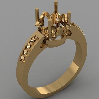 Diamant Solitär Ring Schmuck Frauen Ringe Gold Engagement Platin Hochzeit Juwel druckbar 3d print model - Mito3D