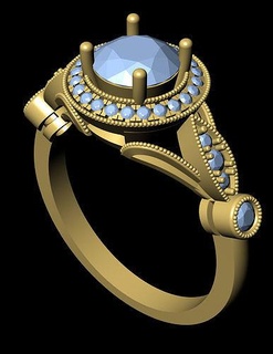 diamante solitário anel jóias mulheres joalheria precioso platina quilate prata imprimível ouro gema luxo argolas noivado Casamento jóia banda moda 3d print model - Mito3D