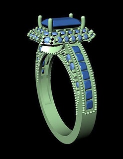 diamant solitaire bague bijoux femmes précieux platine carat argent imprimable or gemme luxe anneaux engagement mariage bijou bande mode 3d print model - Mito3D