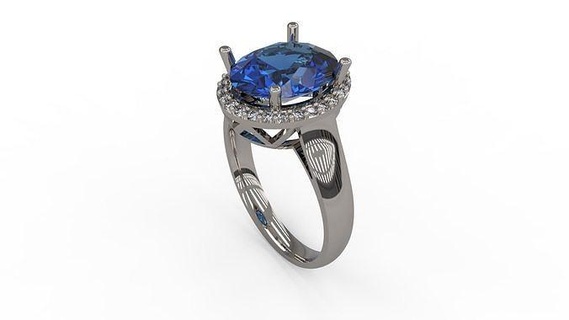 diamante solitario anillo joyería mujer joya anillos oro imprimible plata Boda compromiso brillante libra esterlina platino Moda 3d print model - Mito3D