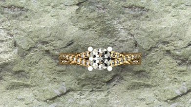 anello solitario di diamante gioielli oro moda yellov tiffany platinium le pietre donne la pietra argento stampabile collana gemma brillante diamanti anelli 3d print model - Mito3D