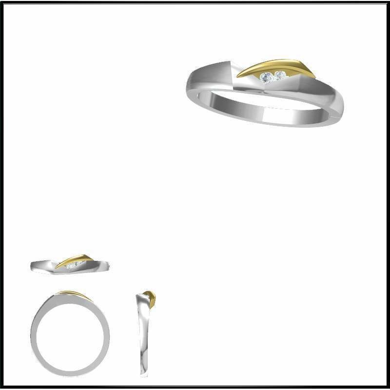 diamante solitário anéis jóias de desenho cad jóia do costume 3dm anel noivado printable casamento arquivo stl 3D print model - Mito3D