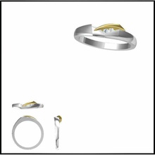 pırlanta tektaş yüzük mücevher cad tasarım özel takı 3dm nişan yüzüğü yazdırılabilir düğün stl dosya 3d print model - Mito3D