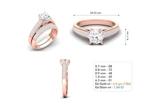 diamond solitaire rings jewelry gem platinum carat gold printable silver ring 3d print model - Mito3D