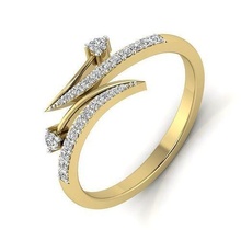 diamante solitario nozze Fidanzamento squillare 360 Visualizza anelli platino gioielleria single animazione tri stella 3d print model - Mito3D