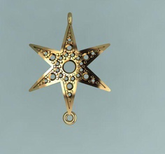 diamante estrela partes joalheria pingente gema ouro prata brincos colar símbolo esterlina uniq luxo pingentes 3d print model - Mito3D