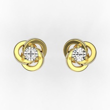 diamond stud earrings jewelry earring jewllery jewels jewellery stones jewel gold precious gems gemstone diamonds 3d print model - Mito3D