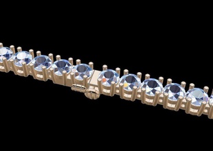 diamond tennis bracelet 4mm jewelry classic necklace dainty vintage modern design female men women fashion trend trends luxury link gem bracelets 3d print model - Mito3D