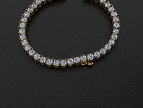 elmas tenis kolye bağlantılar 3mm takı lüks moda bilezik mücevher yazdırılabilir kadin kadın erkek tasarım elmaslar altın akım kolyeler 3d print model - Mito3D