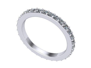 diamond wedding band diamonds golden silver jewelry rings 3d print model - Mito3D