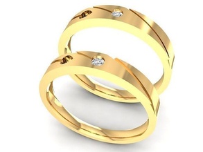 diamond wedding ring 2743 jewelry fashion accessories gold woman women design rings 3d print model - Mito3D