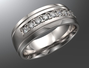 diamante anéis de casamento jóias precioso gem para sempre ouro prata printable anel brilhantes stl 3dm 3d print model - Mito3D