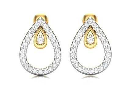 diamond woman earring earrings english lock 3d print printable jewelry jewel dangle modelling cnc prototype model cgtrader diamonds gem gold jewellery bijouterie 3d print model - Mito3D