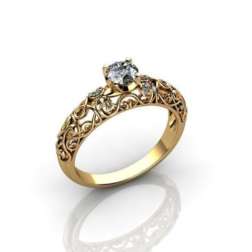 Diamant Frau Ring Stil wunderschönen nett druckbar Mode Schmuck Ringe 3D print model - Mito3D