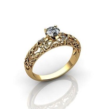 diamond woman ring style - beautiful nice printable fashion jewellery jewelry rings 3d print model - Mito3D
