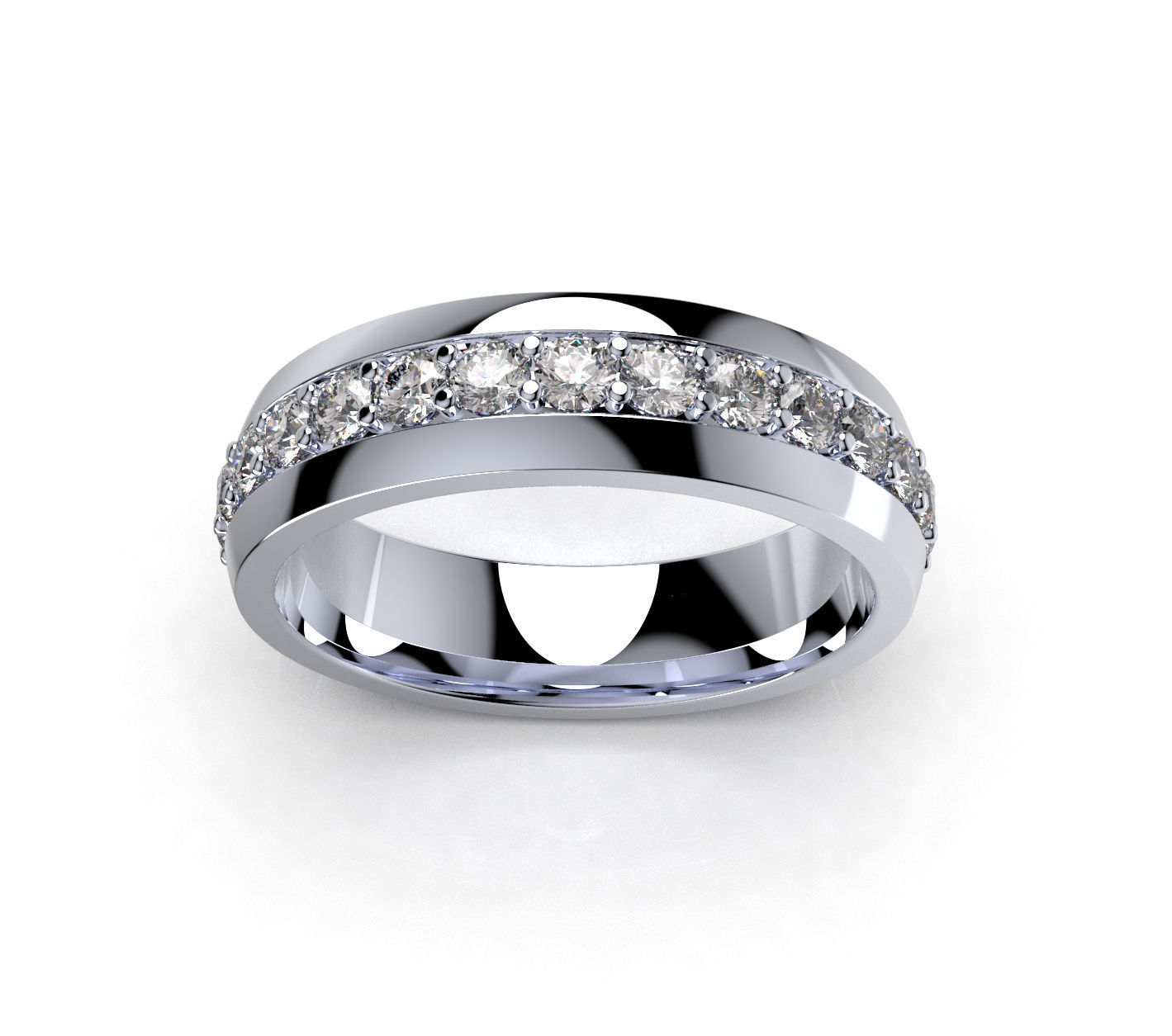elmas KADIN yüzük grup düğün Ayarlamak nişan hediye rt1 takı 3 boyutlu model tasarım elmaslar 3D print model - Mito3D