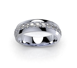 Diamant Frauen Ring Band Hochzeit einstellen Engagement Geschenk RT1 Schmuck 3d Modell Design Diamanten 3d print model - Mito3D