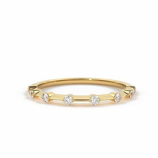 diamante zircão dual prong conjunto sólido ouro Casamento anel banda joalheria jóias argolas noivado brilhante esterlina gema jóia imprimível moda 3d print model - Mito3D