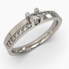 los diamantes anillo la joyería precioso gem joya de lujo diamante brillante sterling oro anillos 3d print model - Mito3D