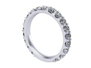 diamonds band diamond golden silver jewelry ring rings 3d print model - Mito3D