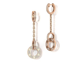 boucles d'oreilles diamants cercle éléments bijoux imprimable des boucle d'oreille en diamant 3dmodel buyearrings états-unis canada d'argent les 3d print model - Mito3D