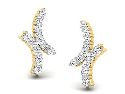 diamants boucles d'oreilles femmes bijoux coussin or argent mode imprimable platine style saphir brillant précieux l'amour cœur fleur conception papillon gamins belle émeraude 3d print model - Mito3D