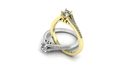 diamantes noivado anel diamante especial lindo surpreendente ouro branco joalheria argolas único cafajeste imprimível jóia 14k 18k clássico modelo prata 3d print model - Mito3D